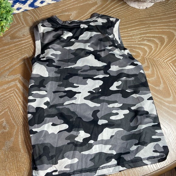Little Boys Black & Gray Camouflage Dri Fit Summer Sleeveless Tank Top Shirt - Picture 8 of 8